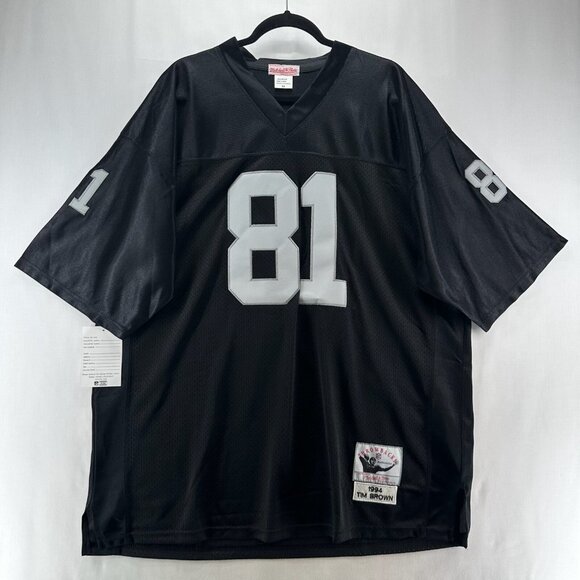 Mitchell & Ness Tim Brown 81 Los Angeles Raiders 94 Jersey Mens Size 56  Black - Picture 1 of 12